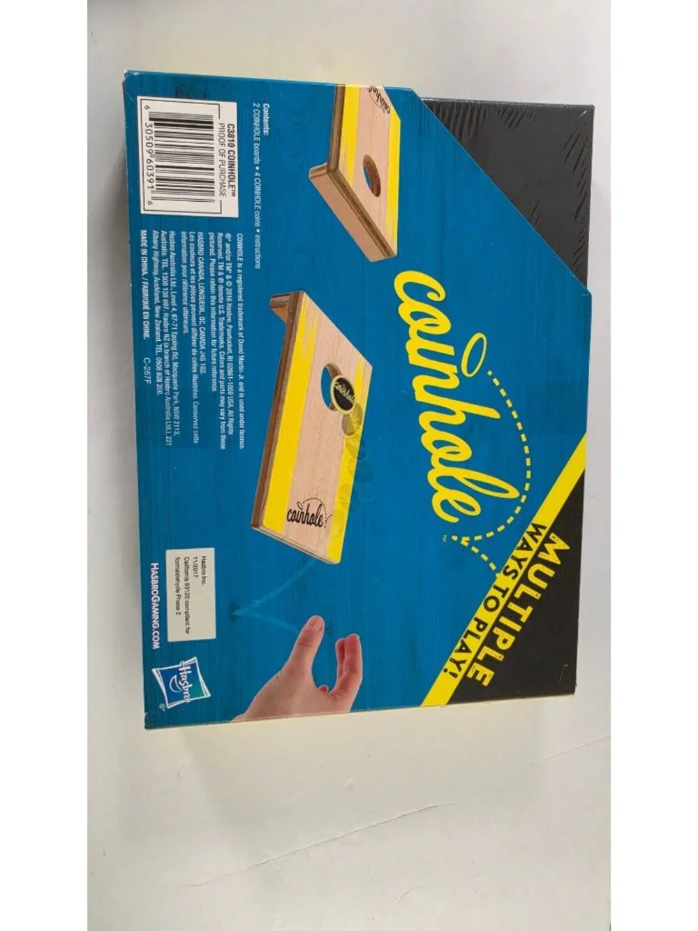 HASBRO COINHOLE GAME TABLETOP MINI CORNHOLE COIN BOUNCING PARTY FAMILY COLLEGE